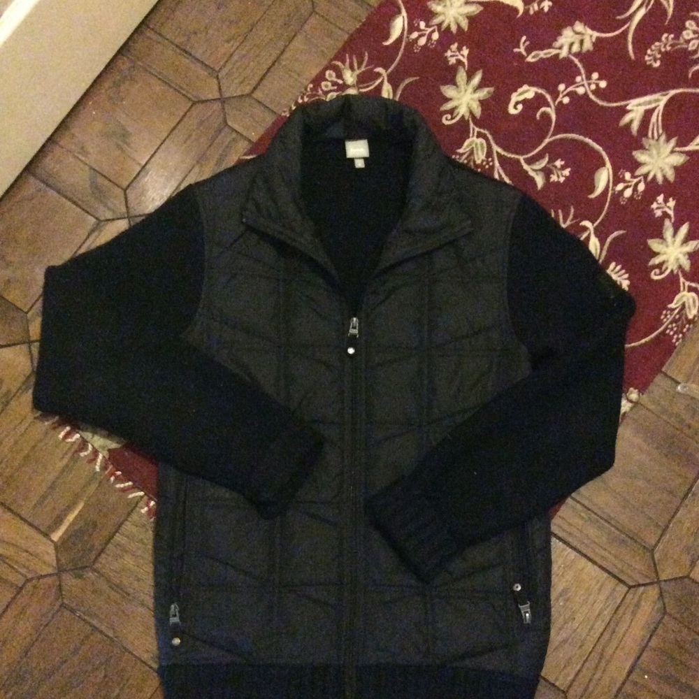 Men’s black warm zip up puffer jacket - Picture 2 of 6